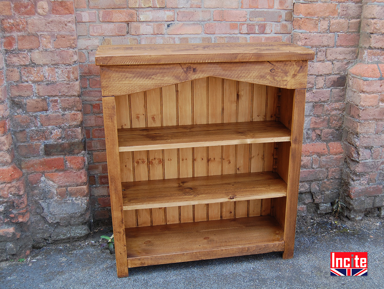 Rustic pine deals bookcase